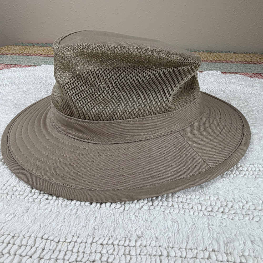 Dorfman Hat Co Khaki Mesh Safari Boonie Sun Hat 863M-KAKI2 Mens Medium - Picture 2 of 5